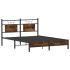 Estructura de cama sin colchón madera roble ahumado 140x190