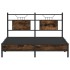 Estructura de cama sin colchón madera roble ahumado 140x190