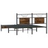 Estructura de cama sin colchón madera roble ahumado 140x190