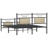 Estructura de cama sin colchón madera roble Sonoma 150x200