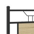 Estructura de cama sin colchón madera roble Sonoma 150x200