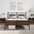 Estructura de cama sin colchón madera marrón roble 140x200