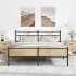 Estructura de cama sin colchón metal roble Sonoma 180x200