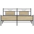 Estructura de cama sin colchón metal roble Sonoma 180x200