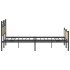 Estructura de cama sin colchón metal roble Sonoma 180x200
