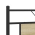 Estructura de cama sin colchón metal roble Sonoma 180x200