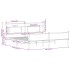 Estructura de cama sin colchón metal roble Sonoma 180x200
