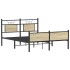 Estructura de cama sin colchón madera roble Sonoma 140x200