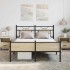 Estructura de cama sin colchón madera roble Sonoma 140x200