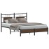 Estructura de cama sin colchón madera marrón roble 150x200
