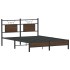 Estructura de cama sin colchón madera marrón roble 150x200