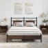 Estructura de cama sin colchón madera marrón roble 150x200