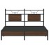 Estructura de cama sin colchón madera marrón roble 150x200