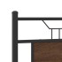 Estructura de cama sin colchón madera marrón roble 150x200