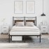 Estructura de cama sin colchón madera marrón roble 120x190
