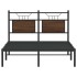 Estructura de cama sin colchón madera marrón roble 120x190