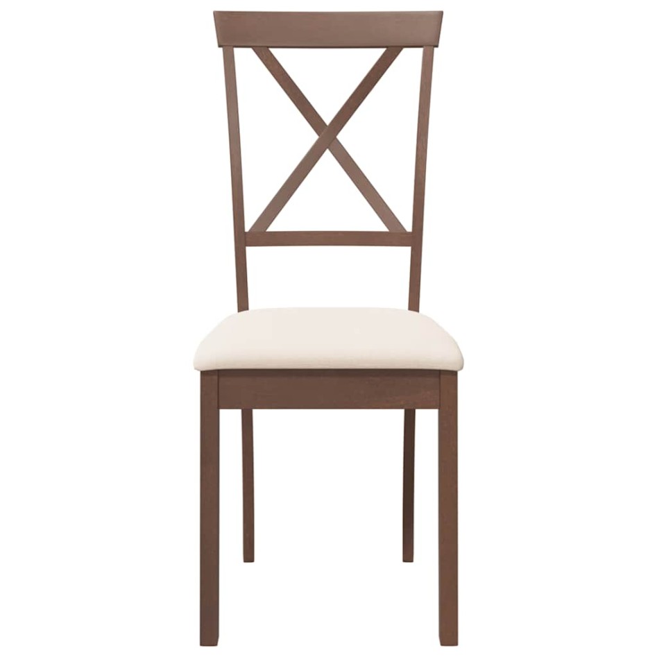 Sillas de comedor con cojines 2 uds madera maciza marrón