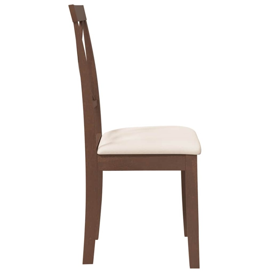 Sillas de comedor con cojines 2 uds madera maciza marrón