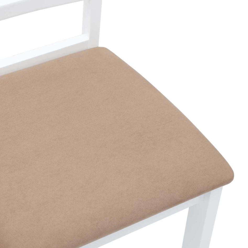 Sillas de comedor con cojines 2uds madera maciza blanco