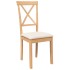 Sillas de comedor con cojines 2 uds madera maciza