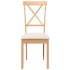 Sillas de comedor con cojines 2 uds madera maciza