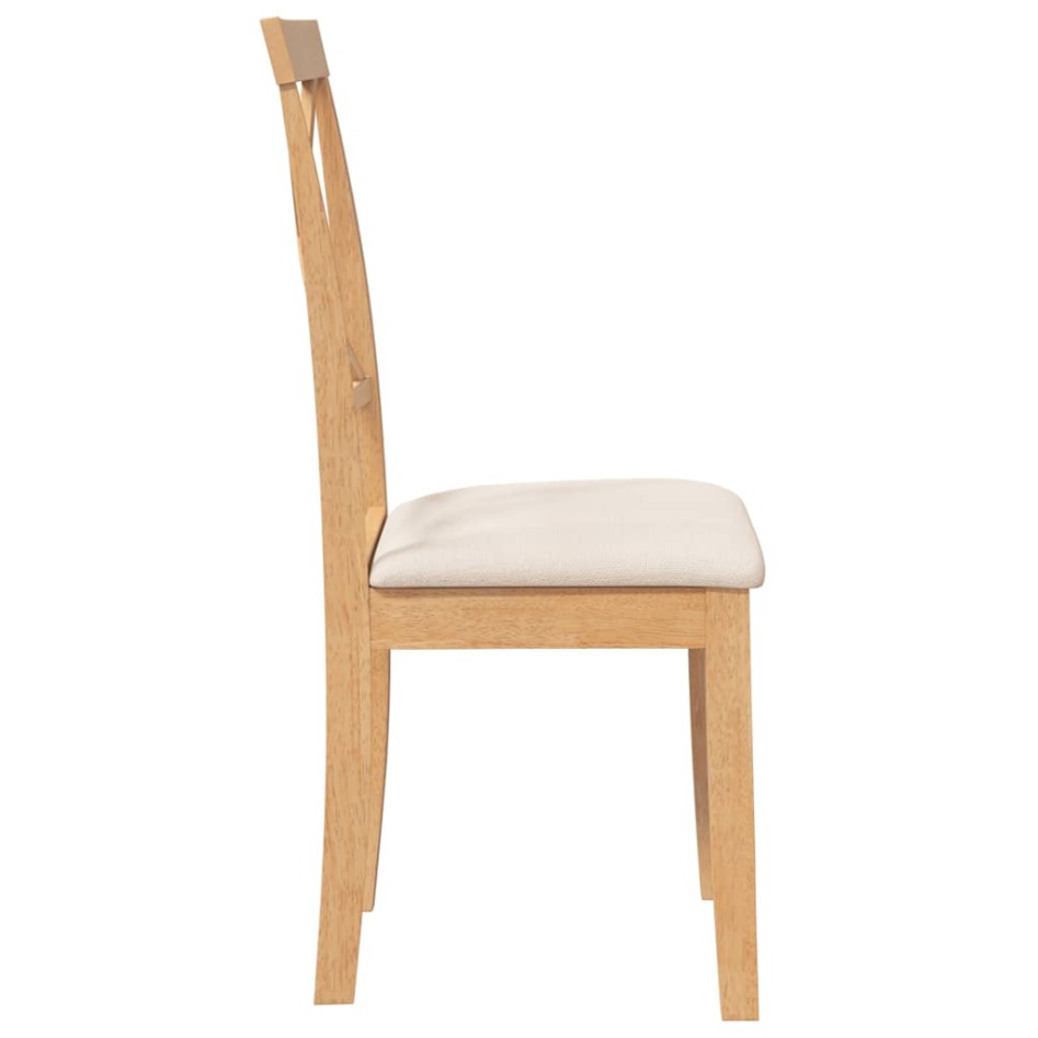 Sillas de comedor con cojines 2 uds madera maciza