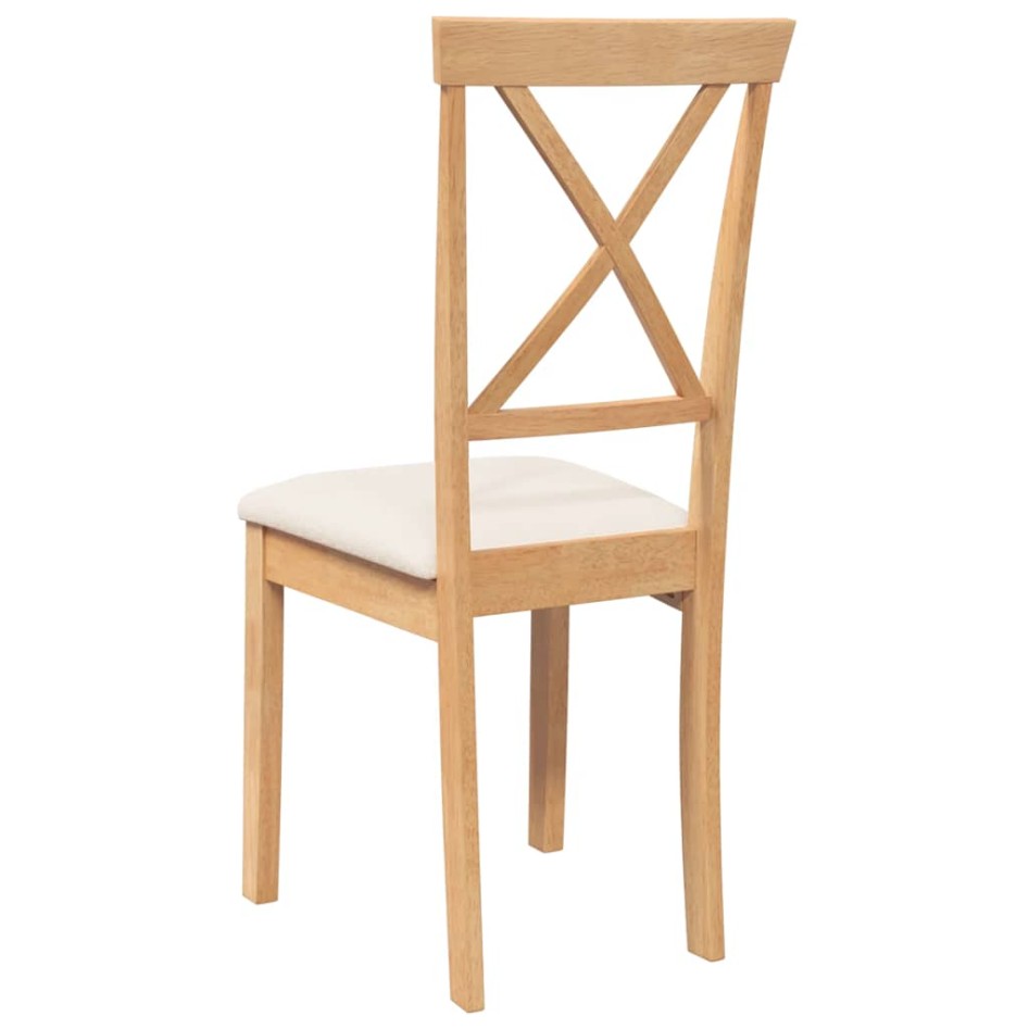 Sillas de comedor con cojines 2 uds madera maciza
