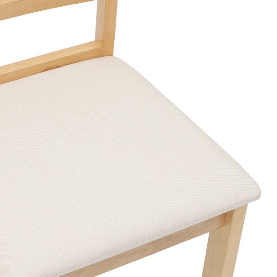 Sillas de comedor con cojines 2 uds madera maciza