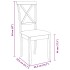 Sillas de comedor con cojines 2 uds madera maciza