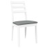 Sillas de comedor con cojines 2uds madera maciza blanco