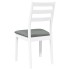 Sillas de comedor con cojines 2uds madera maciza blanco