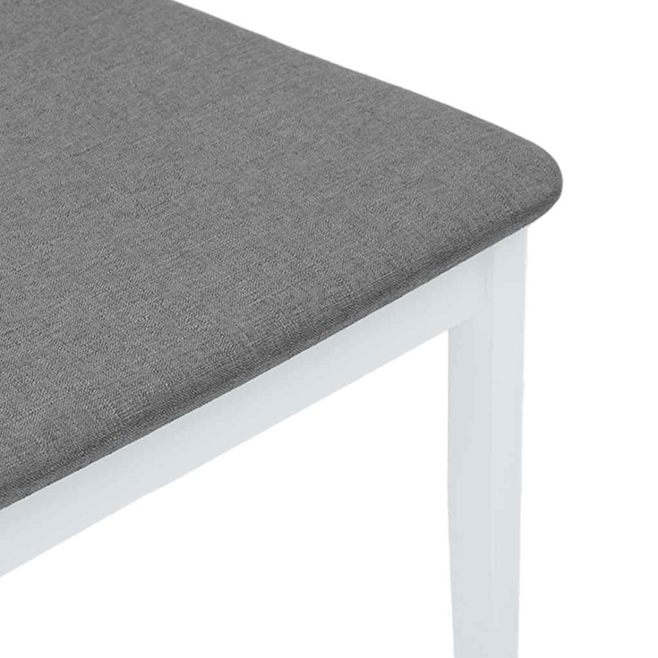 Sillas de comedor con cojines 2uds madera maciza blanco