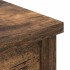 Aparador alto roble ahumado 50x35x180 cm madera de