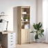 Aparador alto roble Sonoma 50x35x180 cm madera de