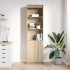 Aparador alto roble Sonoma 50x35x180 cm madera de