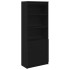 Aparador alto roble negro 70x35x180 cm madera de