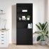 Aparador alto roble negro 70x35x180 cm madera de