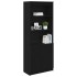 Aparador alto roble negro 70x35x180 cm madera de