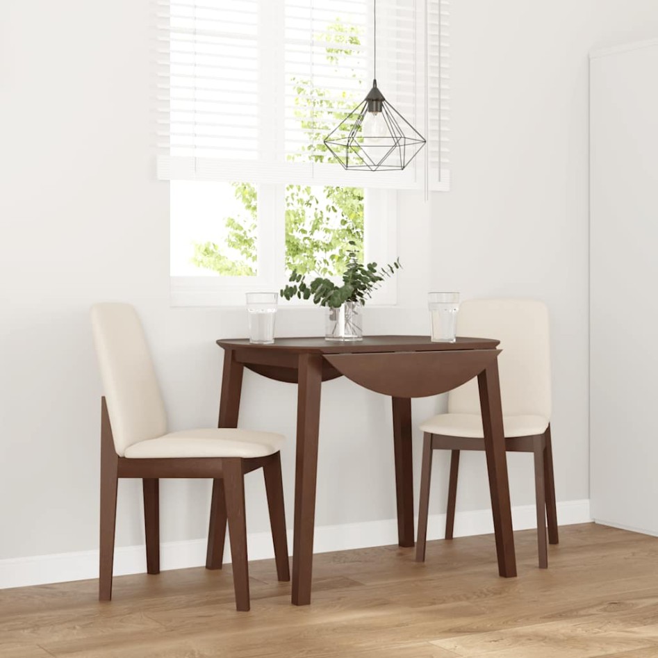 Sillas de comedor con cojines 2 uds madera maciza marrón