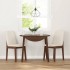 Sillas de comedor con cojines 2 uds madera maciza marrón