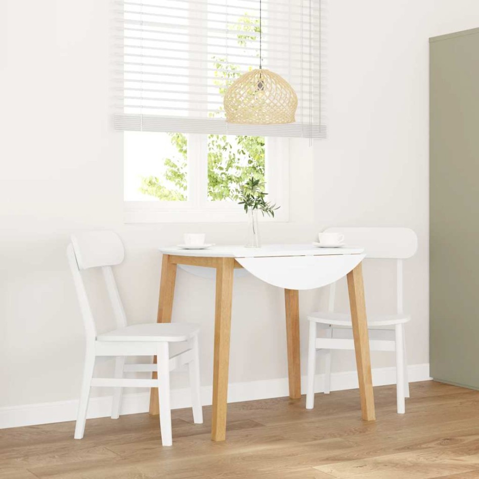 Sillas de comedor 2 unidades madera maciza de caucho