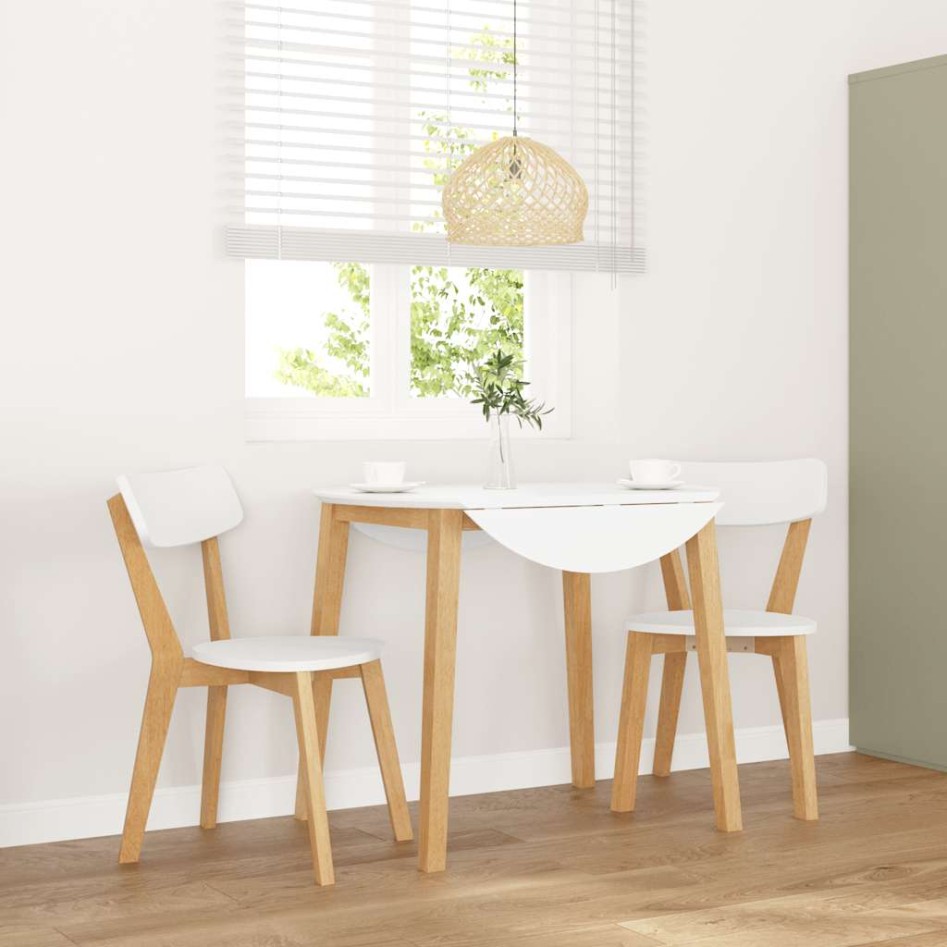 Sillas de comedor 2 unidades madera maciza de