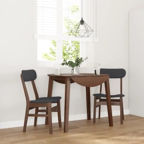 Sillas de comedor con cojines 2 uds madera maciza marrón