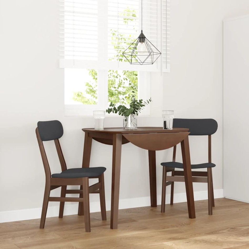 Sillas de comedor con cojines 2 uds madera maciza marrón