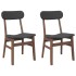 Sillas de comedor con cojines 2 uds madera maciza marrón