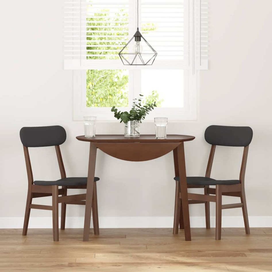 Sillas de comedor con cojines 2 uds madera maciza marrón