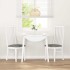 Sillas de comedor con cojines 2uds madera maciza blanco