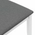 Sillas de comedor con cojines 2uds madera maciza blanco