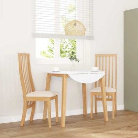 Sillas de comedor con cojines 2 uds madera maciza