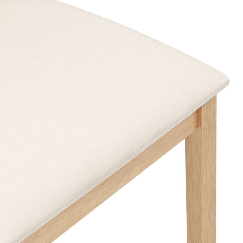 Sillas de comedor con cojines 2 uds madera maciza